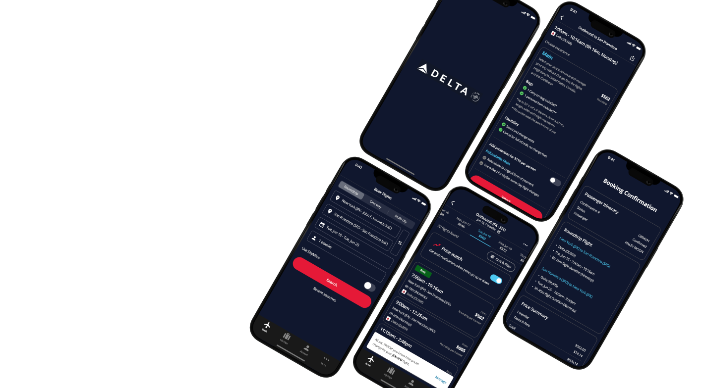 Delta Airlines ux/ui design