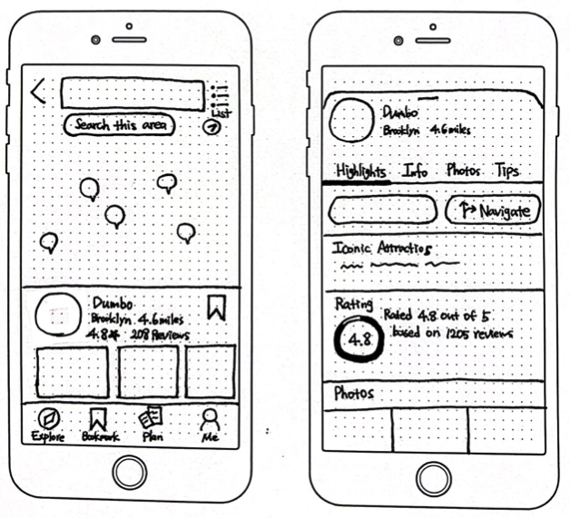 GramCity UX UI Design SPRINT DAY 3 Ideating Low-fi Wireframe Sketches