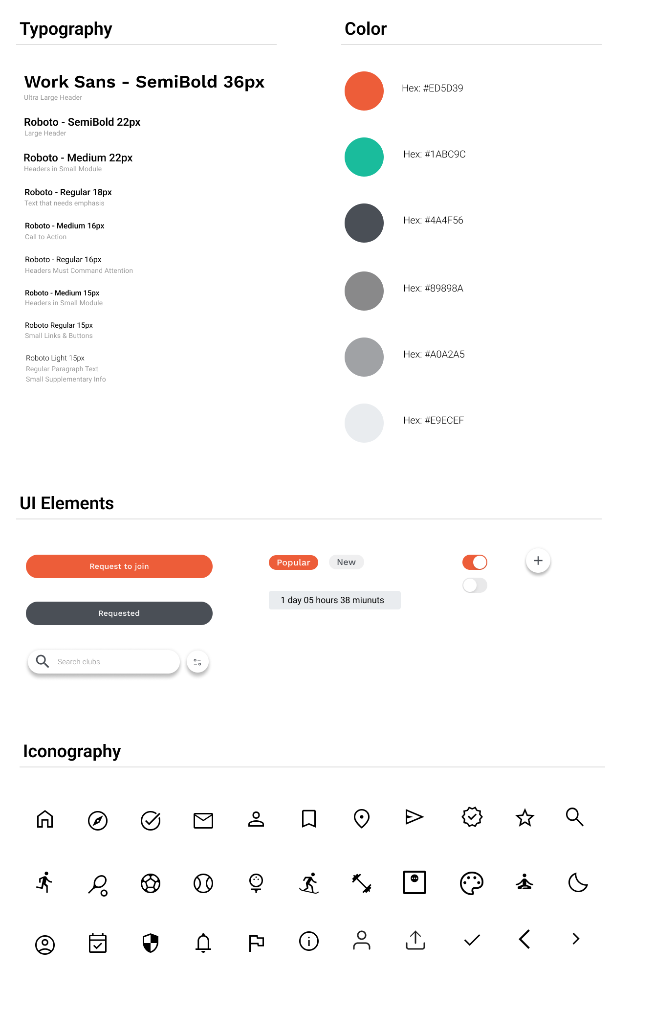 WeClub UI Style Guide