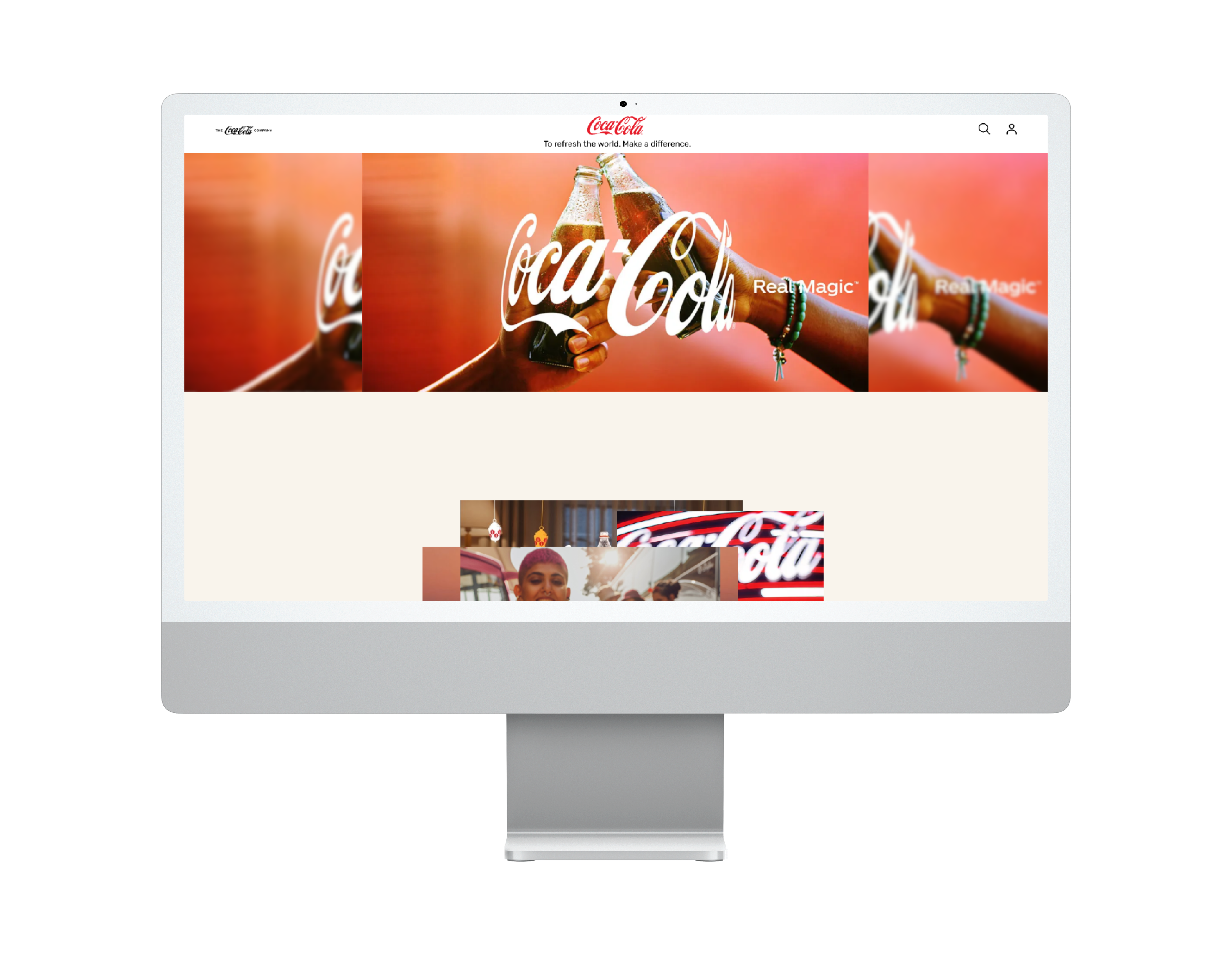 coca cola brand web design redesign