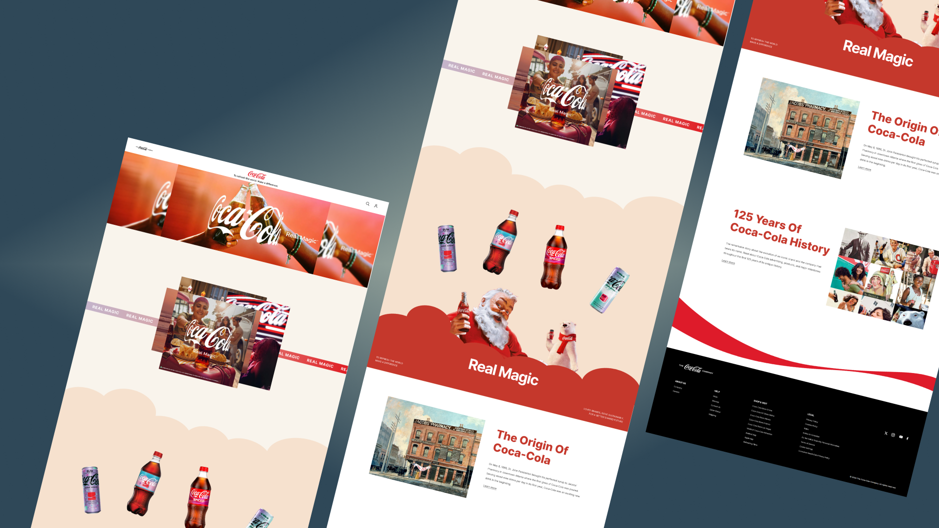 coca cola brand web design redesign